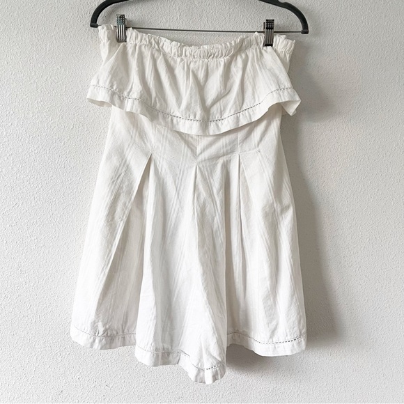 Free People Frills & Thrills White Strapless Ruffle Summer Cottagecore Romper - Picture 3 of 11